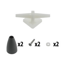 4 in. Standard Mecanum Single Axle Roller Kit