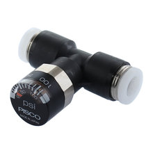 Inline Pressure Gauge with 1/4 in. Press-in Tube Fittings