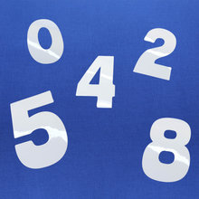 Vinyl Adhesive Numbers White 4 in. tall Qty. 4